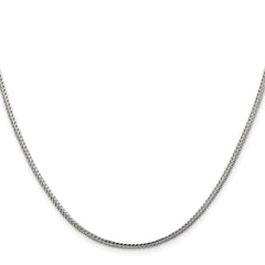 Sterling Silver Rhodium-plated 2mm Diamond-cut Round Franco ChainQFR200R