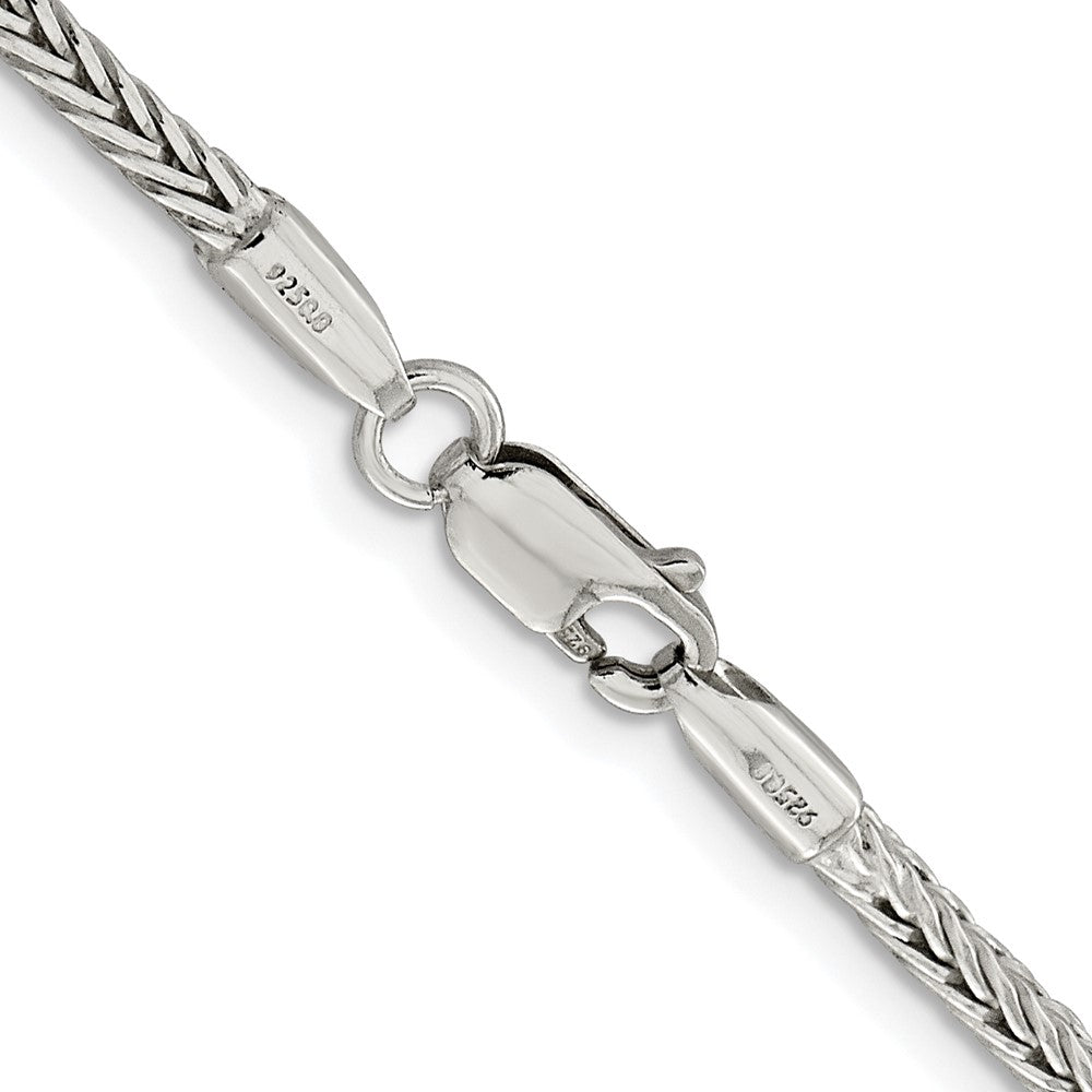 Sterling Silver Rhodium-plated 2.5mm Diamond-cut Round Franco ChainQFR250R