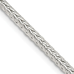 Sterling Silver 2.5mm Diamond-cut Round Franco ChainQFR250