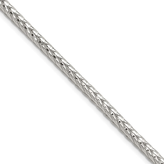 Sterling Silver 3.8mm Diamond-cut Round Franco ChainQFR350