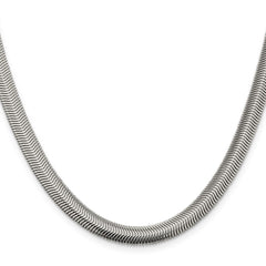 Sterling Silver 6.25mm Flat Oval Snake ChainQFS10