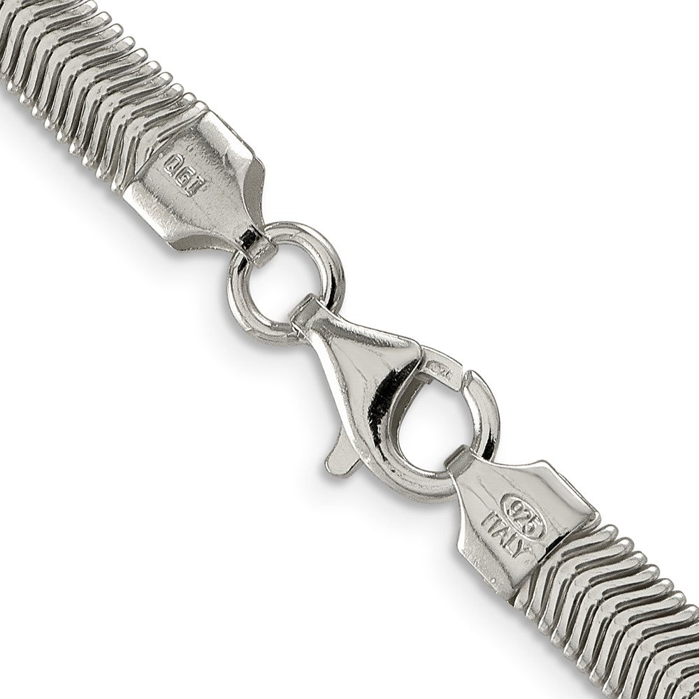 Sterling Silver 6.25mm Flat Oval Snake ChainQFS10