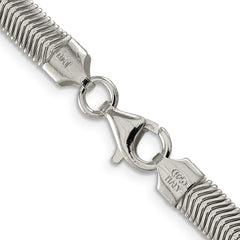 Sterling Silver 6.25mm Flat Oval Snake ChainQFS10