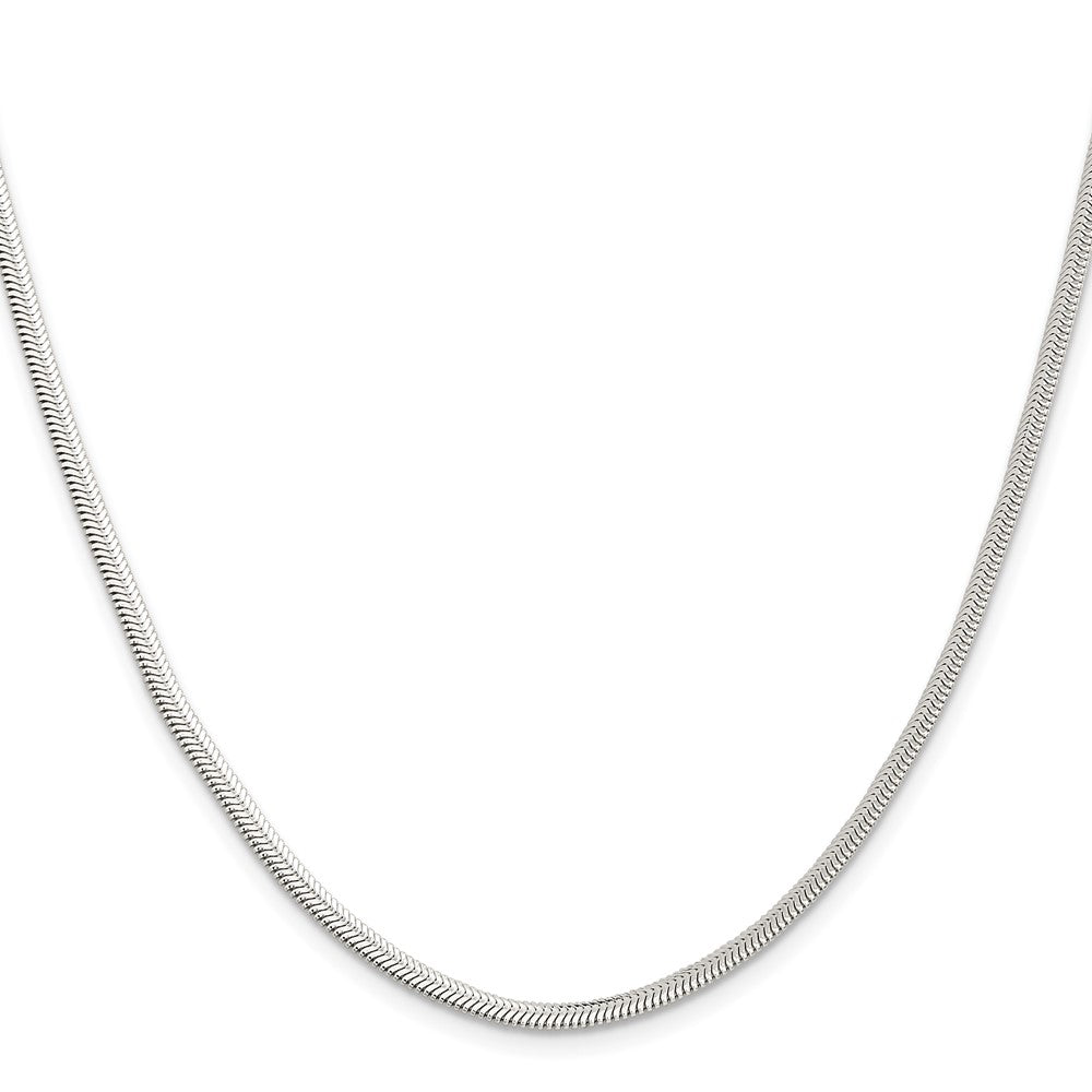 Sterling Silver 3.3mm Flat Oval Snake ChainQFS22