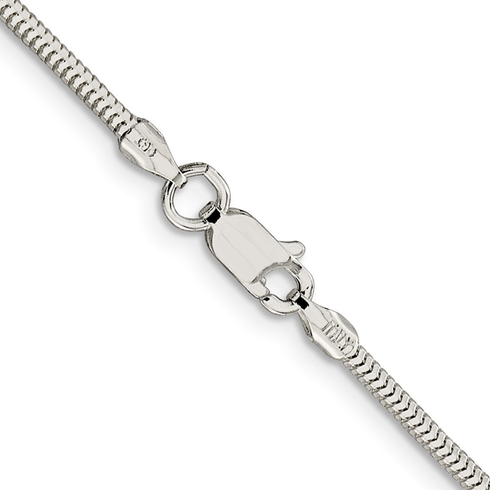 Sterling Silver 2mm Diamond-cut Snake ChainQFS3