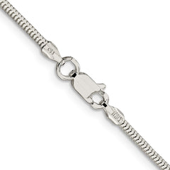 Sterling Silver 2mm Diamond-cut Snake ChainQFS3
