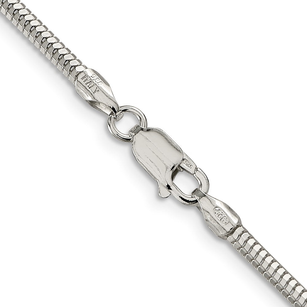 Sterling Silver 2.5mm Diamond-cut Snake ChainQFS4