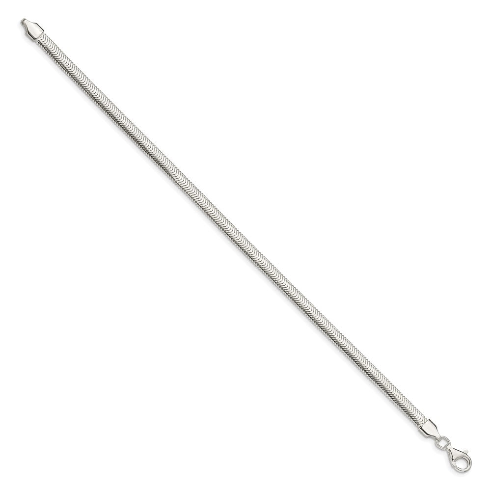 Sterling Silver 4.2mm Flat Oval Snake Chain QFS6-8