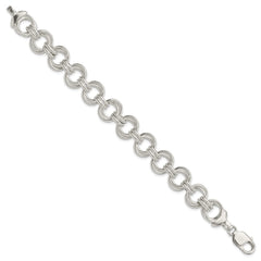 Sterling Silver Fancy Link Bracelet QG1556-7.5