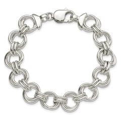 Sterling Silver Fancy Link Bracelet QG1556-7.5