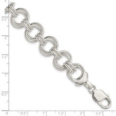 Sterling Silver Fancy Link Bracelet QG1556-7.5