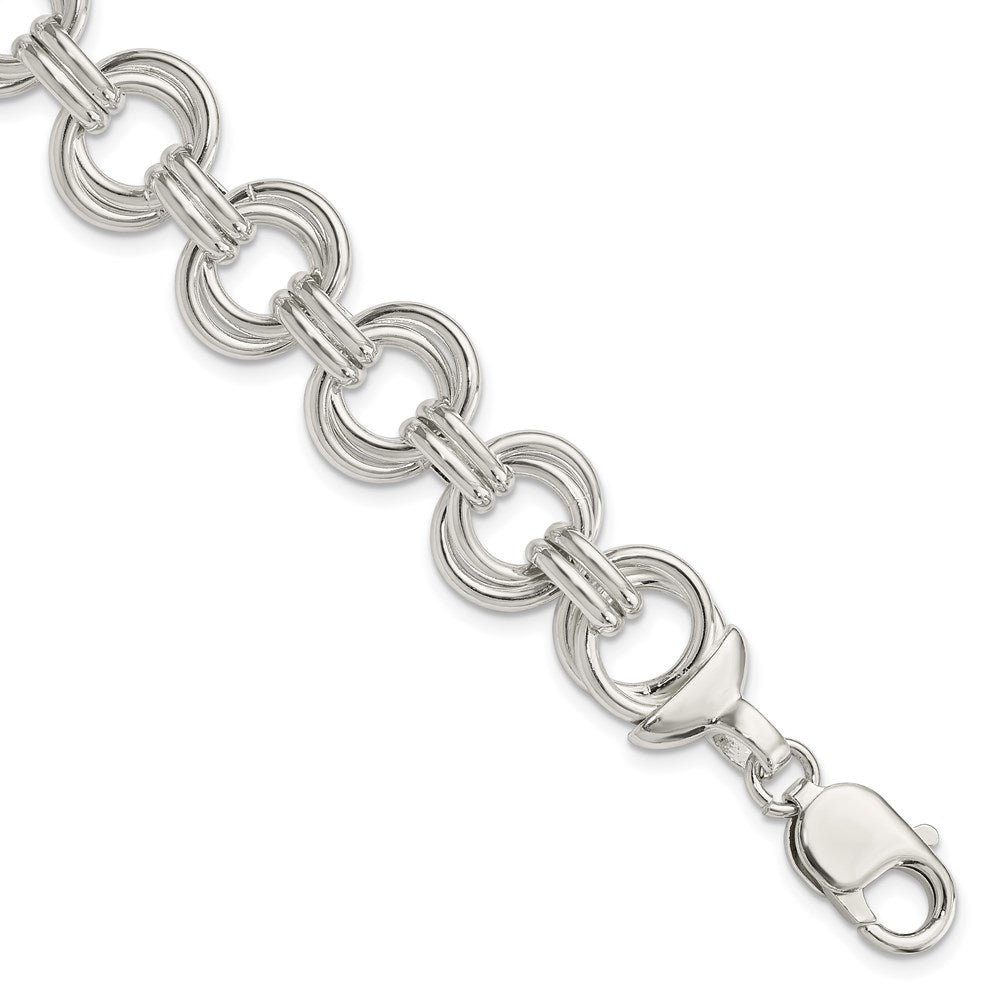 Sterling Silver Fancy Link Bracelet QG1556-7.5