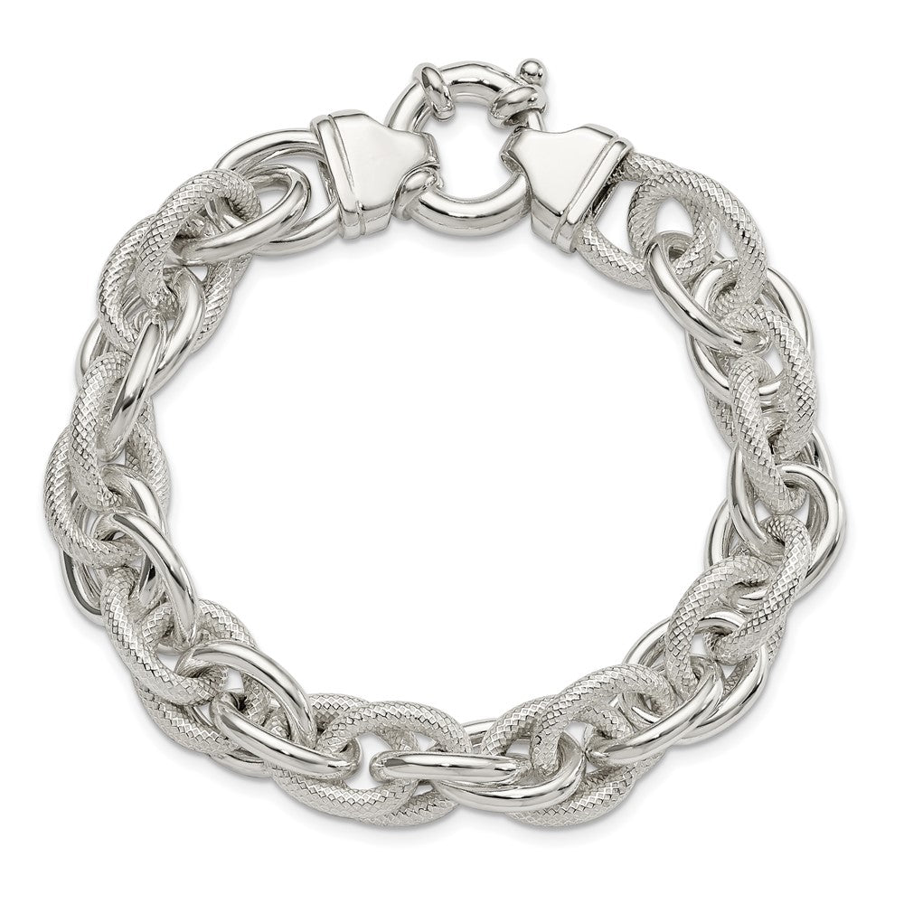 Sterling Silver Fancy Link Bracelet QG1559-7.75
