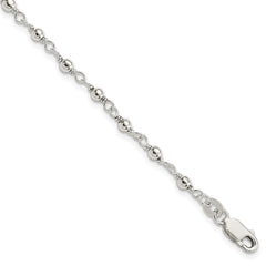 Sterling Silver Bead and Link Bracelet QG1629-7.25