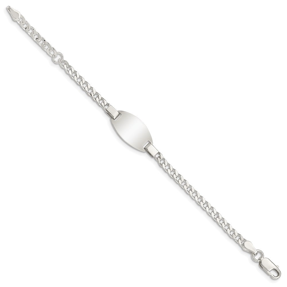 Sterling Silver Childrens 5in Plus 1in Ext ID Bracelet QG1652