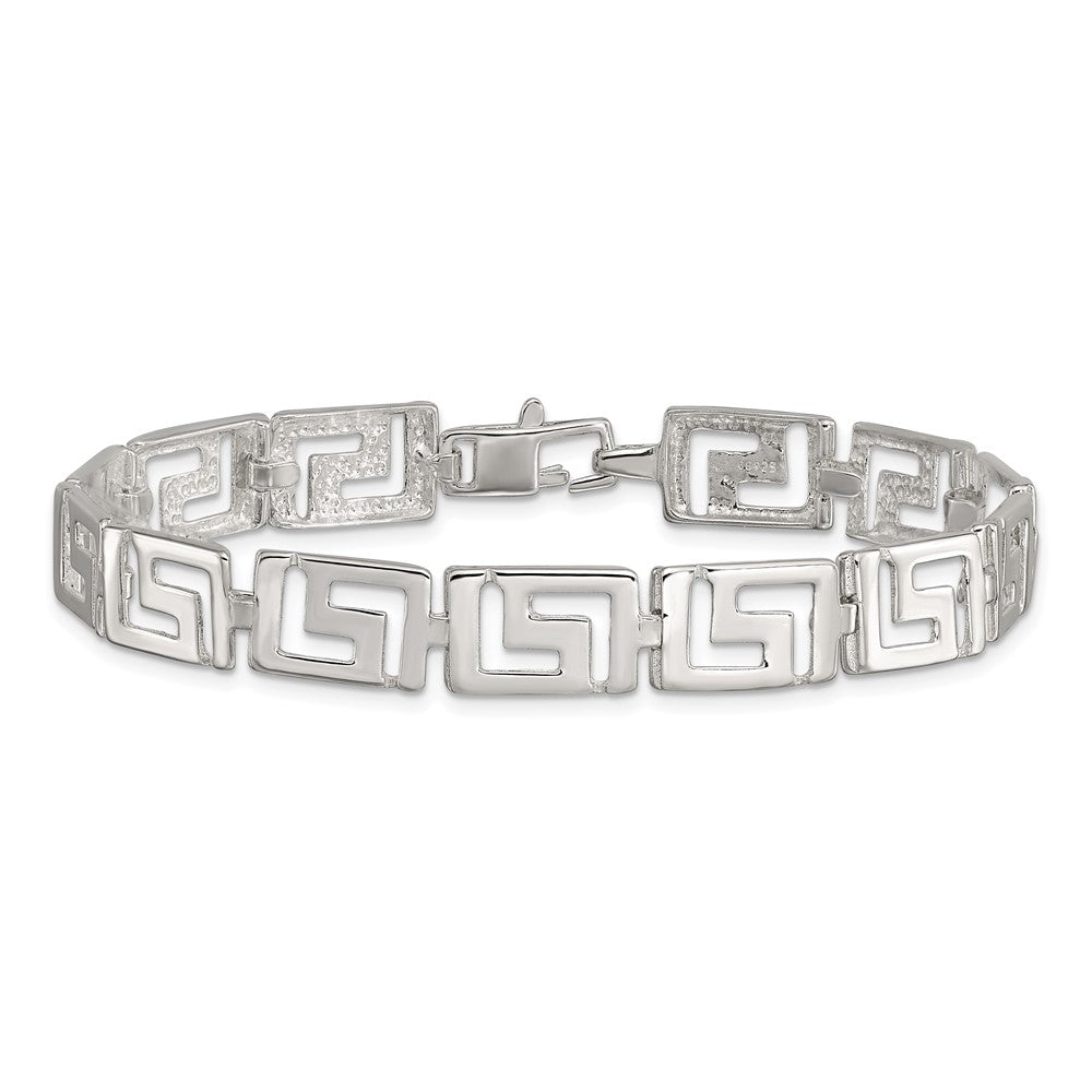 Sterling Silver Greek Key Bracelet QG1683-7.5