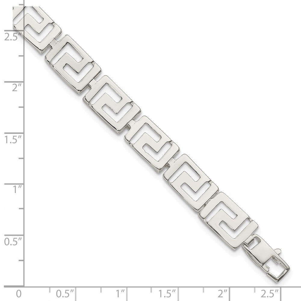 Sterling Silver Greek Key Bracelet QG1683-7.5