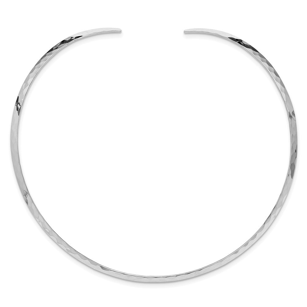 Sterling Silver 3.5mm Hammered Neck Collar QG1740