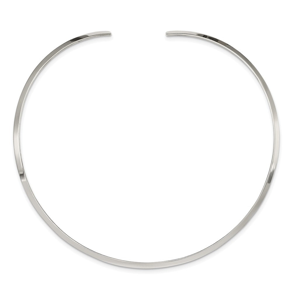 Sterling Silver Polished 3mm Neck Collar QG1745