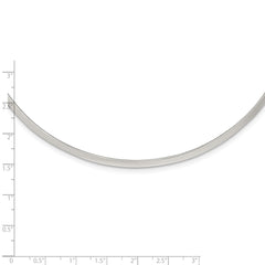 Sterling Silver Polished 3mm Neck Collar QG1745