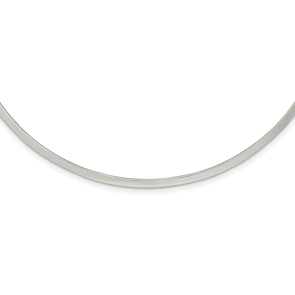 Sterling Silver Polished 3mm Neck Collar QG1745