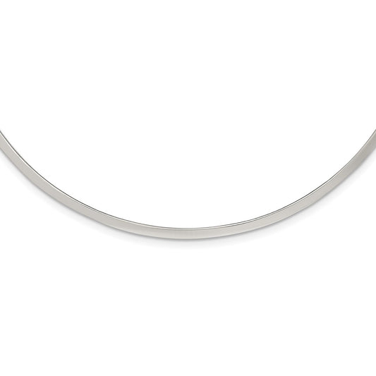 Sterling Silver Polished 3mm Neck Collar QG1745