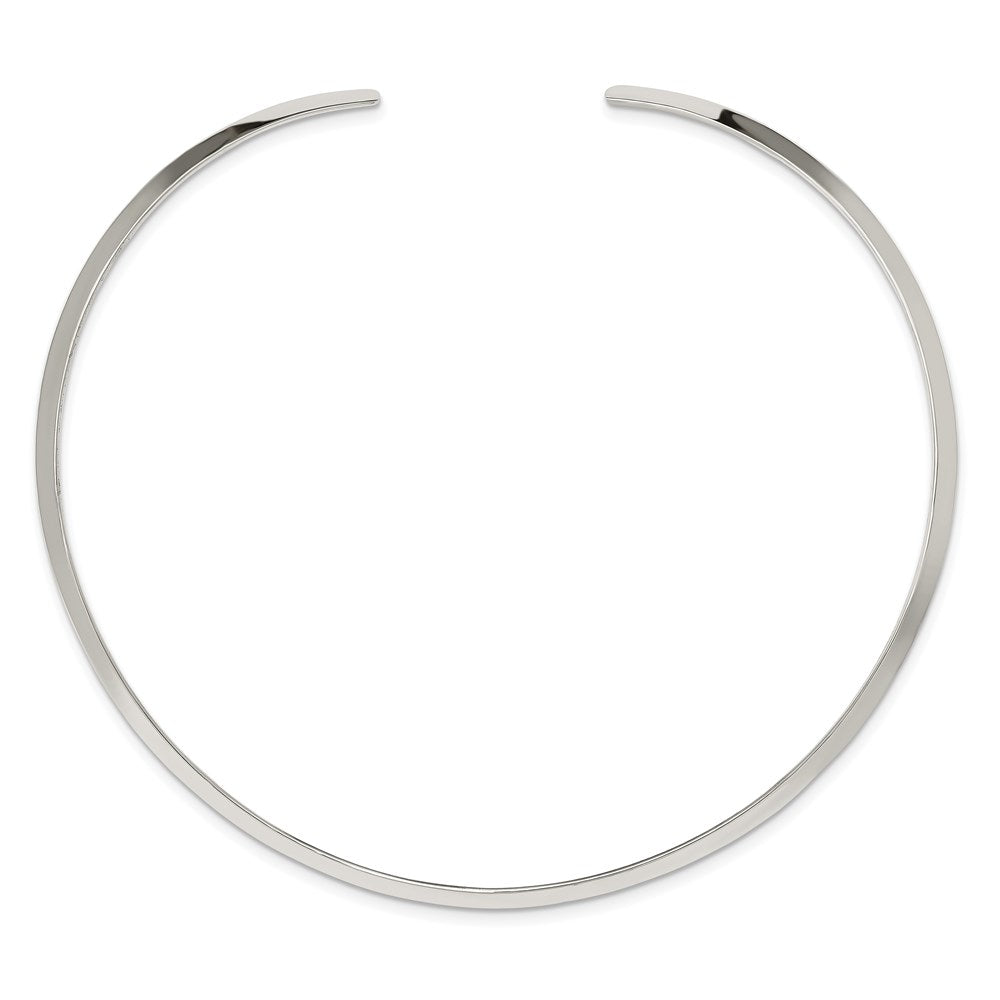 Sterling Silver Polished 4mm Neck Collar QG1746