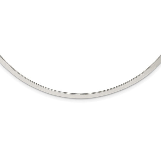 Sterling Silver Polished 4mm Neck Collar QG1746
