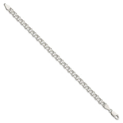 Sterling Silver 5.5mm Double Link Charm Bracelet QG2203-7