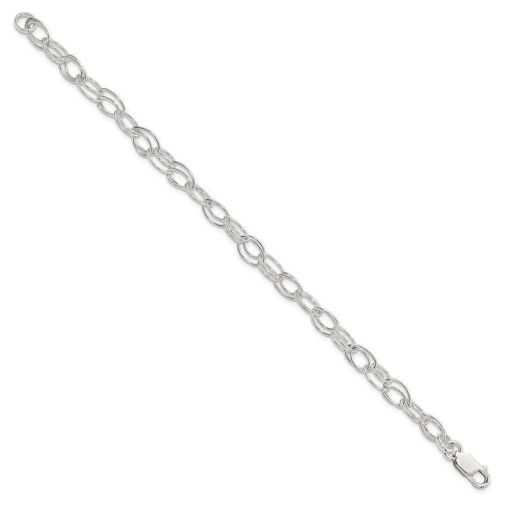 Sterling Silver 6mm Double Link Bracelet QG2220-7.5