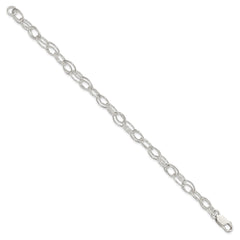 Sterling Silver 6mm Double Link Bracelet QG2220-7.5