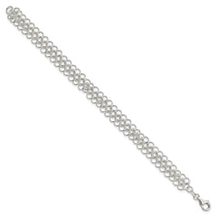Sterling Silver Fancy Link Bracelet QG2233-7.5