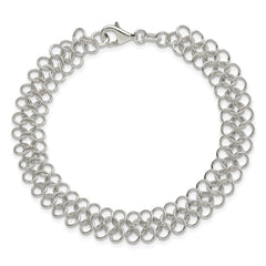 Sterling Silver Fancy Link Bracelet QG2233-7.5