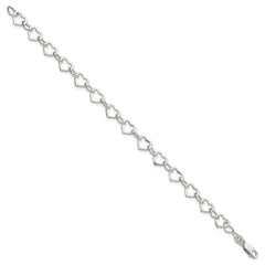 Sterling Silver Hearts Bracelet QG2260-7.5