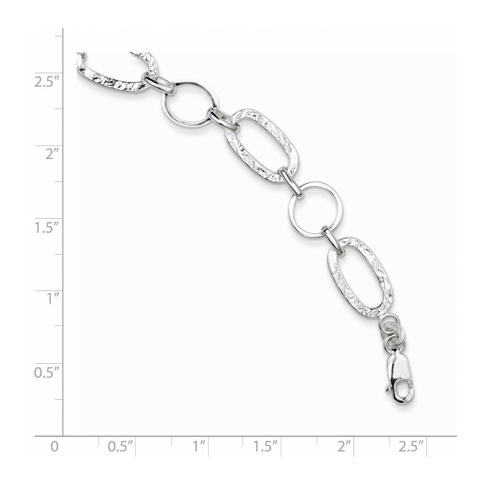 Sterling Silver Circle Bracelet QG2340-7.5