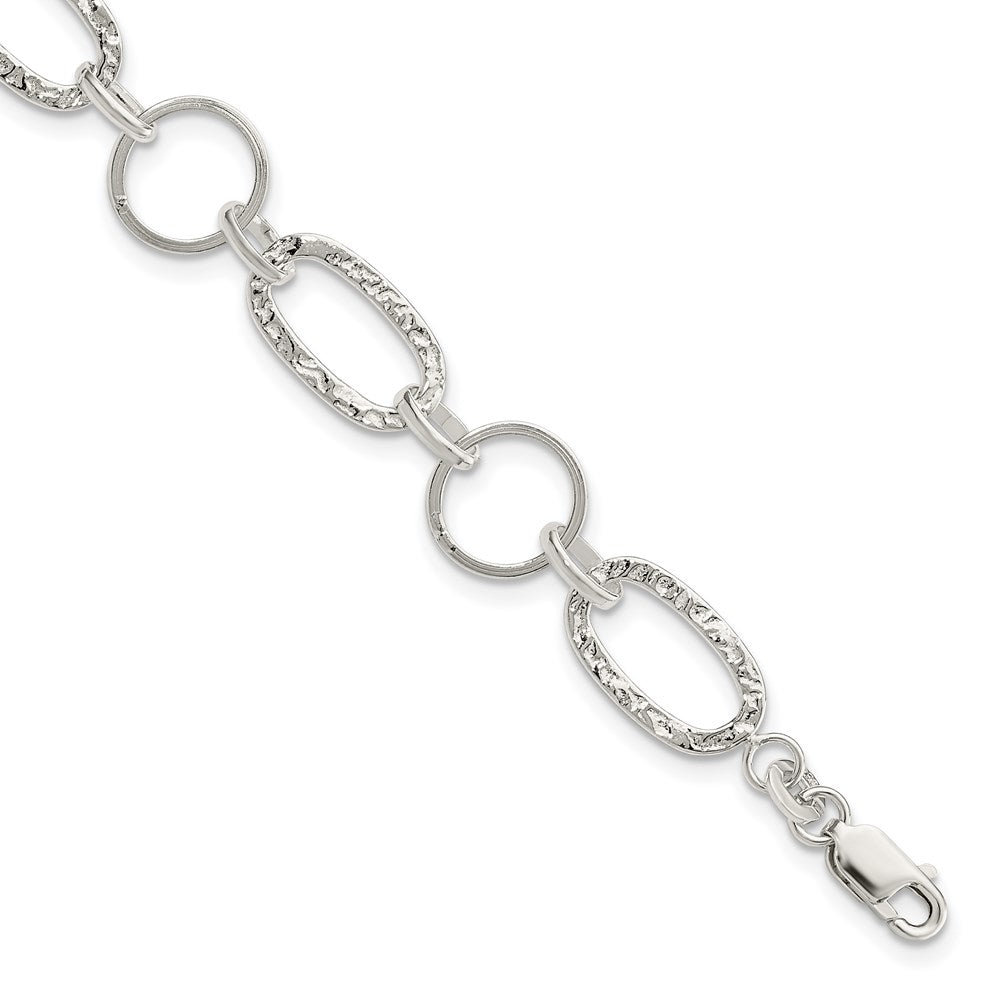 Sterling Silver Circle Bracelet QG2340-7.5