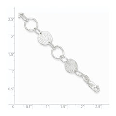Sterling Silver Fancy Circle Bracelet QG2341-7.5