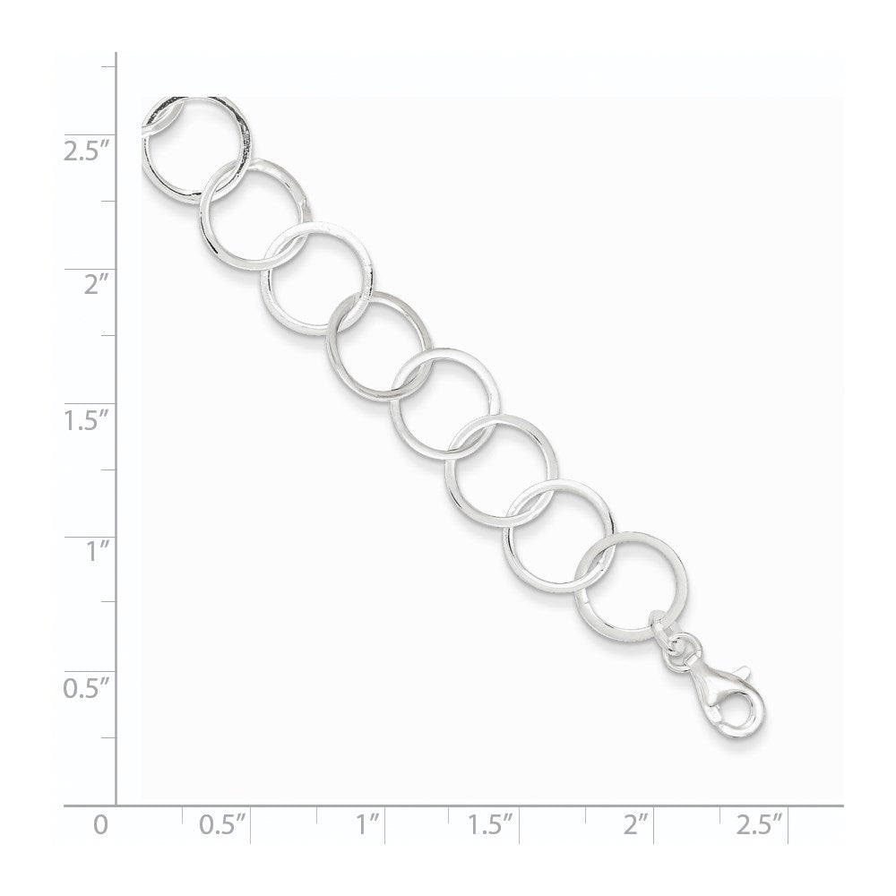 Sterling Silver Circle Bracelet QG2345-7.5