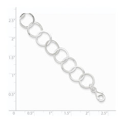 Sterling Silver Circle Bracelet QG2345-7.5