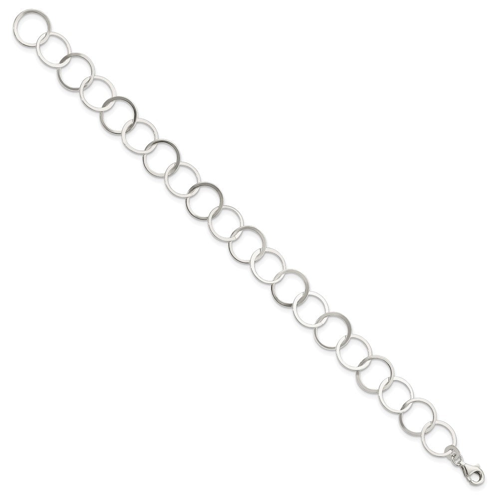 Sterling Silver Circle Bracelet QG2345-7.5