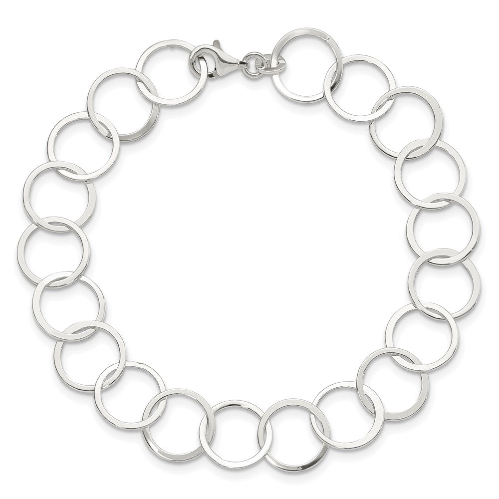 Sterling Silver Circle Bracelet QG2345-7.5
