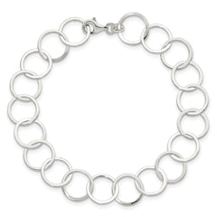 Sterling Silver Circle Bracelet QG2345-7.5