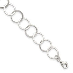 Sterling Silver Circle Bracelet QG2345-7.5