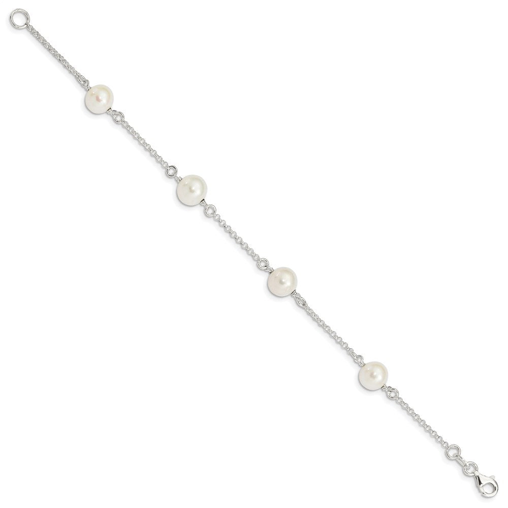 Sterling Silver FW Cultured Pearl Bracelet QG2996-7.25