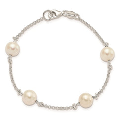Sterling Silver FW Cultured Pearl Bracelet QG2996-7.25