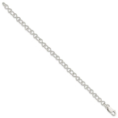 Sterling Silver Polished Fancy Link Bracelet QG3025-7.5