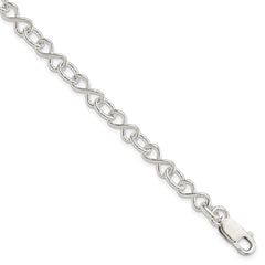 Sterling Silver Polished Fancy Link Bracelet QG3025-7.5