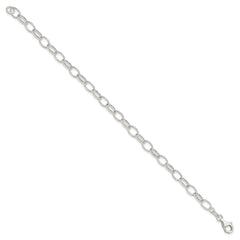 Sterling Silver Polished Fancy Link Bracelet QG3076-7.5