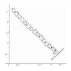 Sterling Silver Polished Fancy Link Toggle Bracelet QG3077-7.5