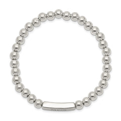Sterling Silver Enameled MOM Stretch Bracelet QG3208